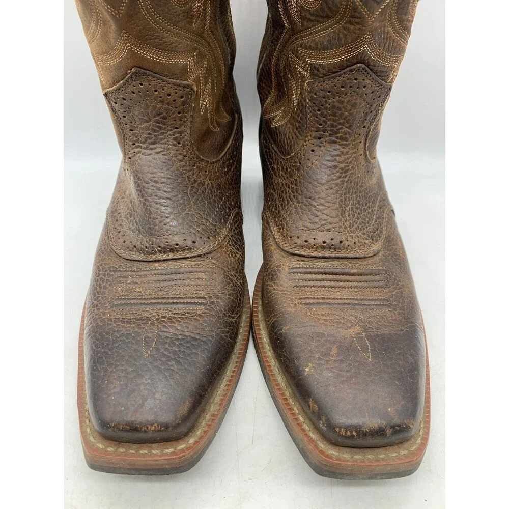 Ariat Heritage Roughstock Western Boots Mens US 10 D  Brown Leather Cowboy ATS